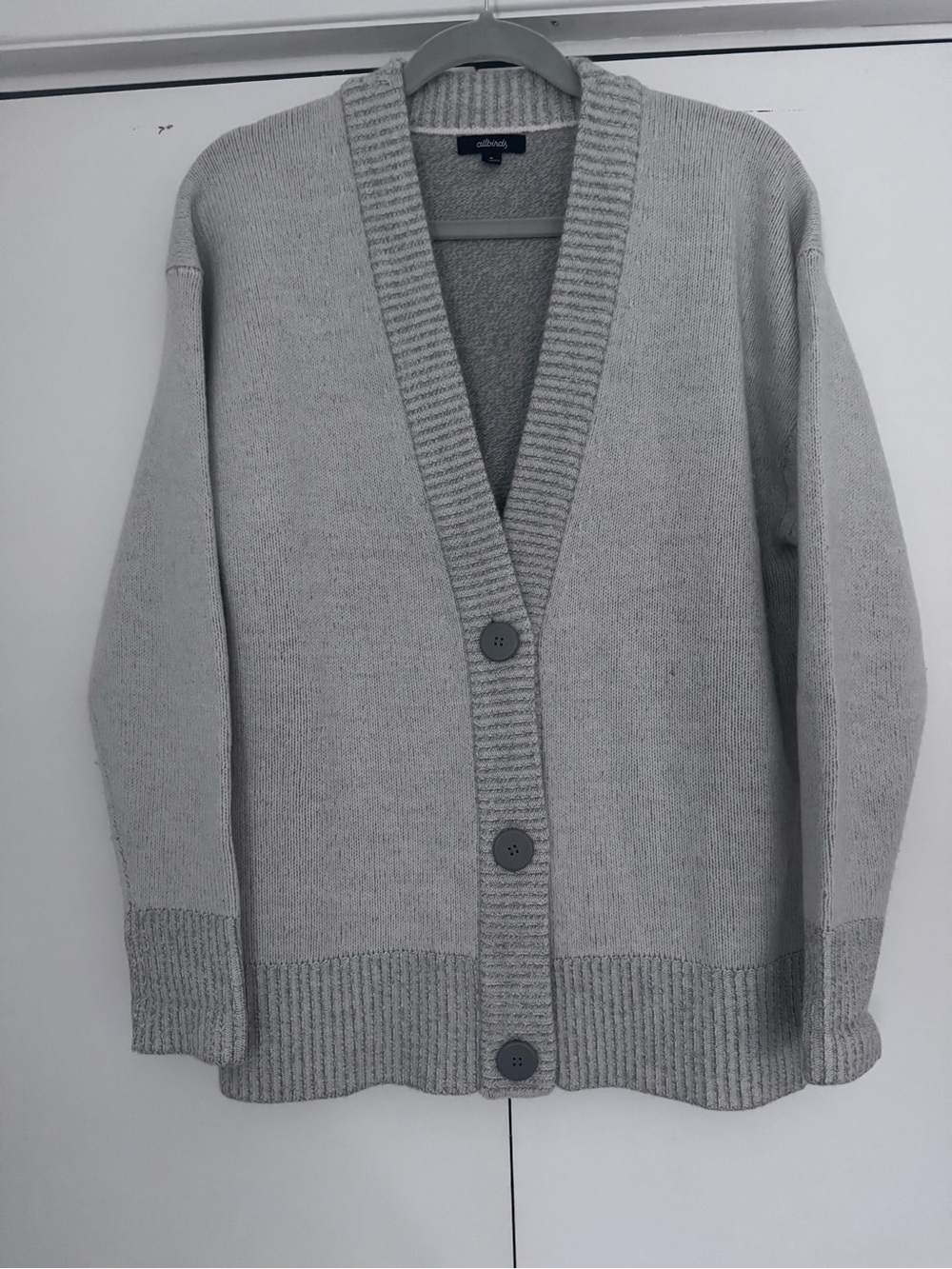 Allbirds The Cardi Merino Wool Cardigan Gray Medium Sweater EUC
